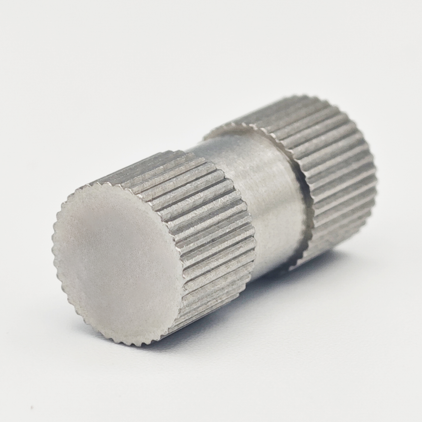 Double end straight line embossed embedded nut (2)