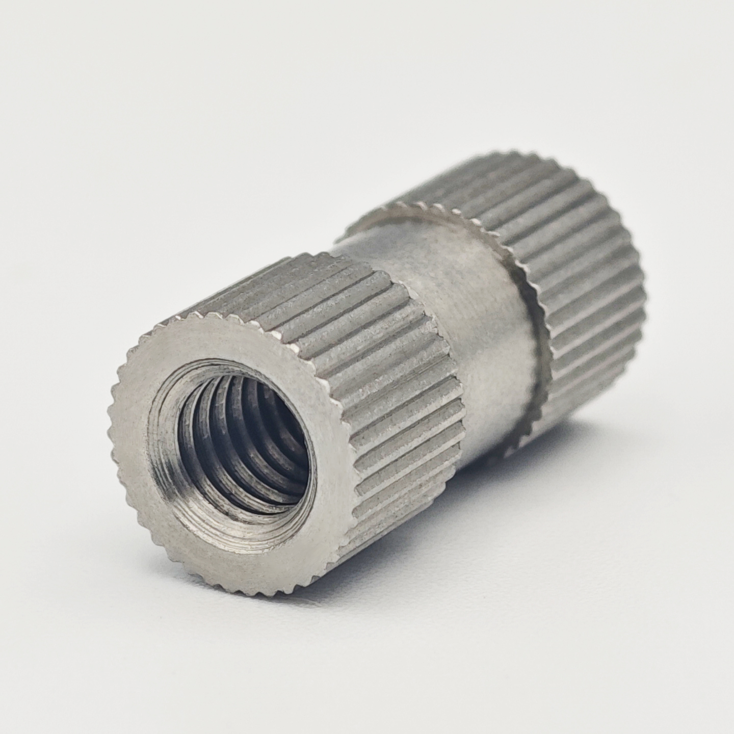 Double end straight line embossed embedded nut (3)