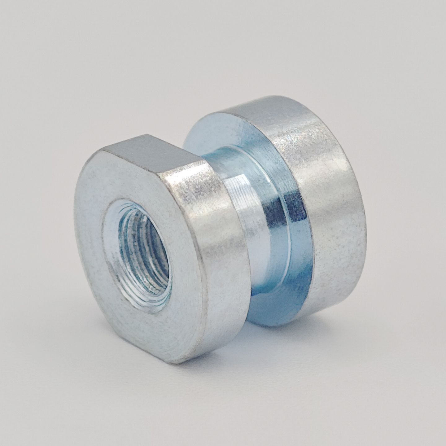 Galvanized hexagon double step embedded nut (injection molding insert nut)