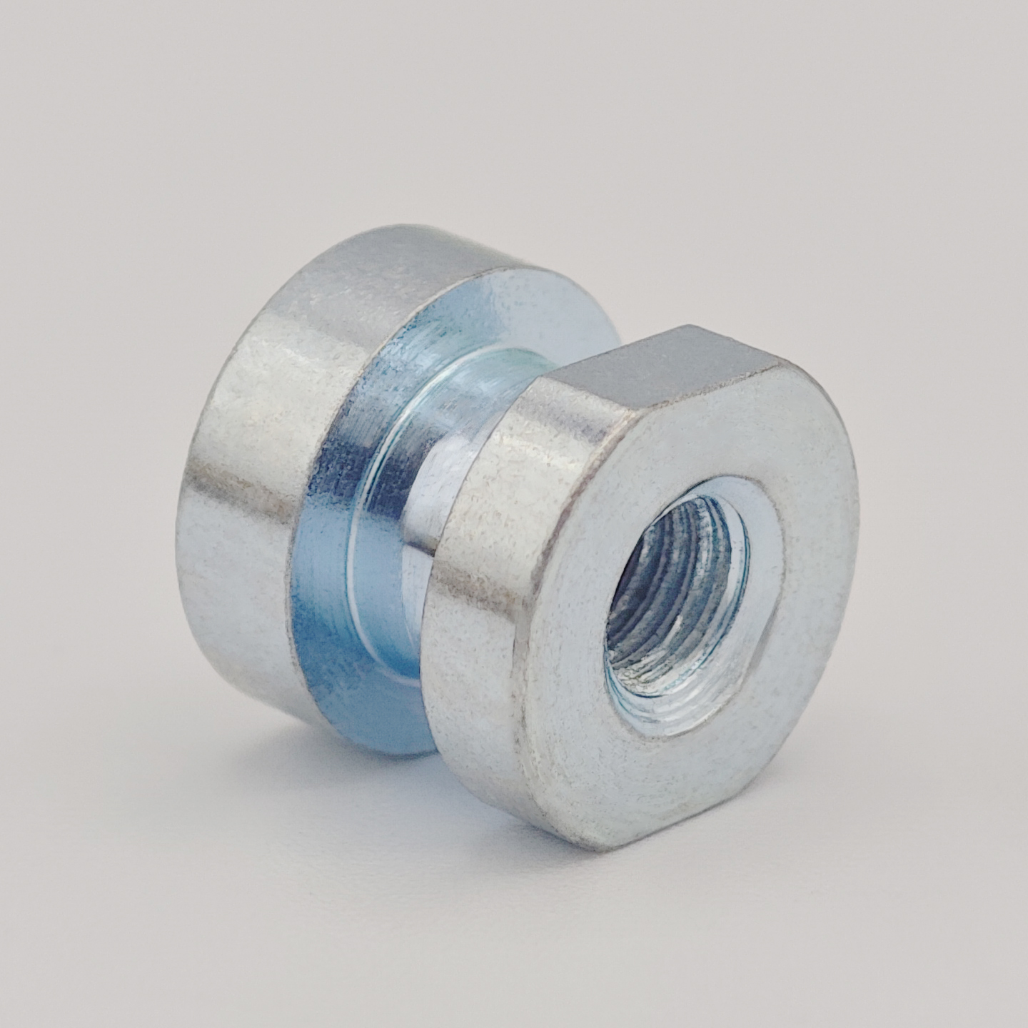 Galvanized hexagon double step embedded nut (injection molding insert nut)