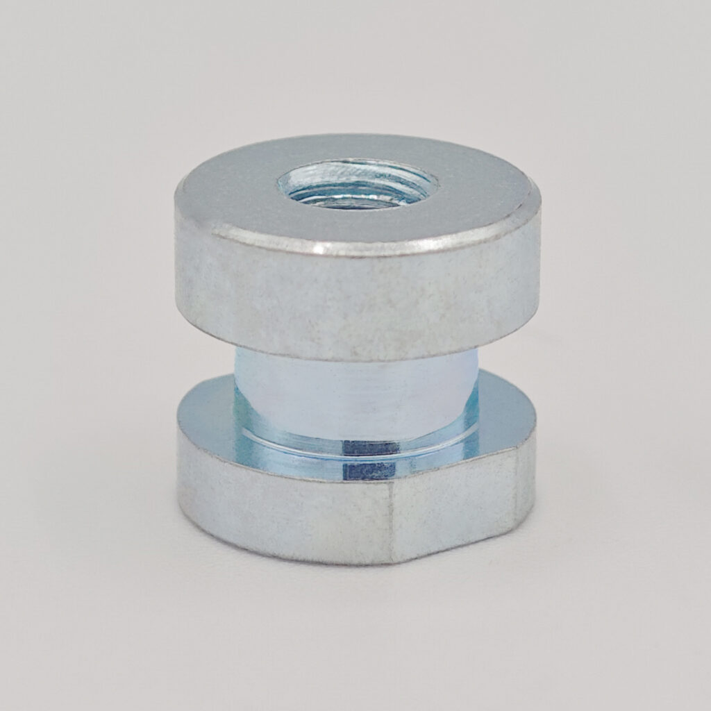 Galvanized hexagon double step embedded nut (injection molding insert nut)