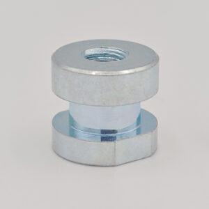 Galvanized hexagon double step embedded nut (injection molding insert nut)