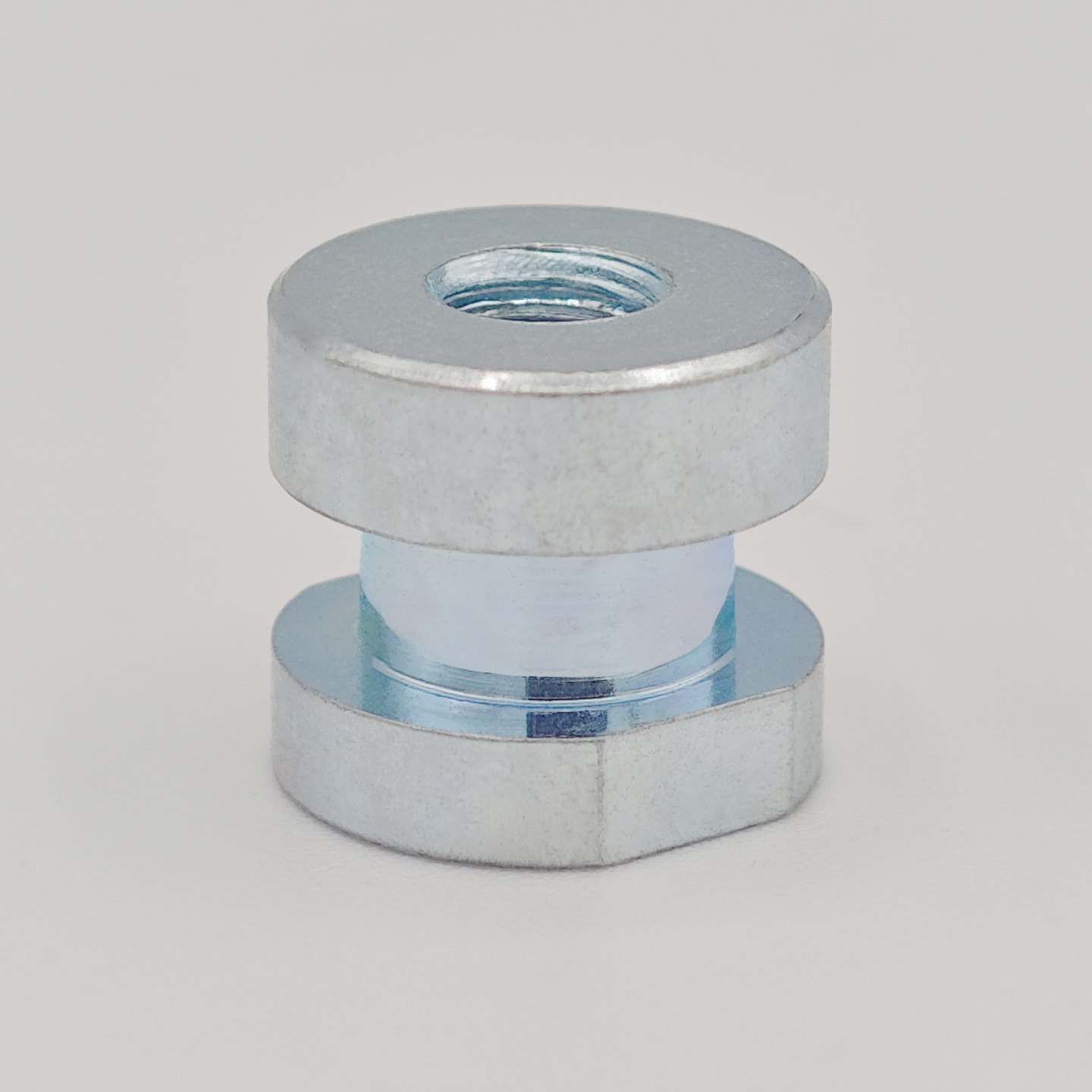 Galvanized hexagon double step embedded nut (injection molding insert nut)