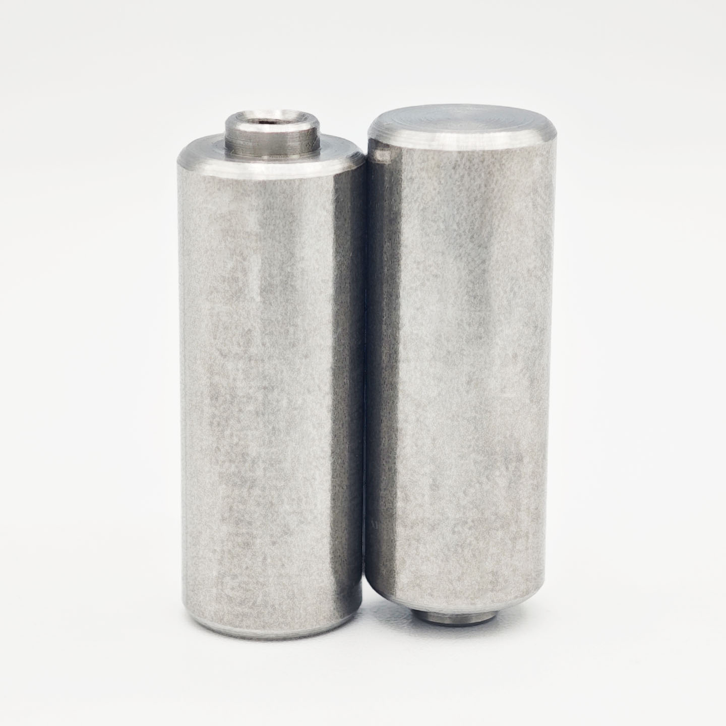 Stainless steel nut stud with internal thread and cylindrical locating pin