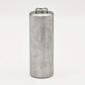 Stainless steel nut stud with internal thread and cylindrical locating pin