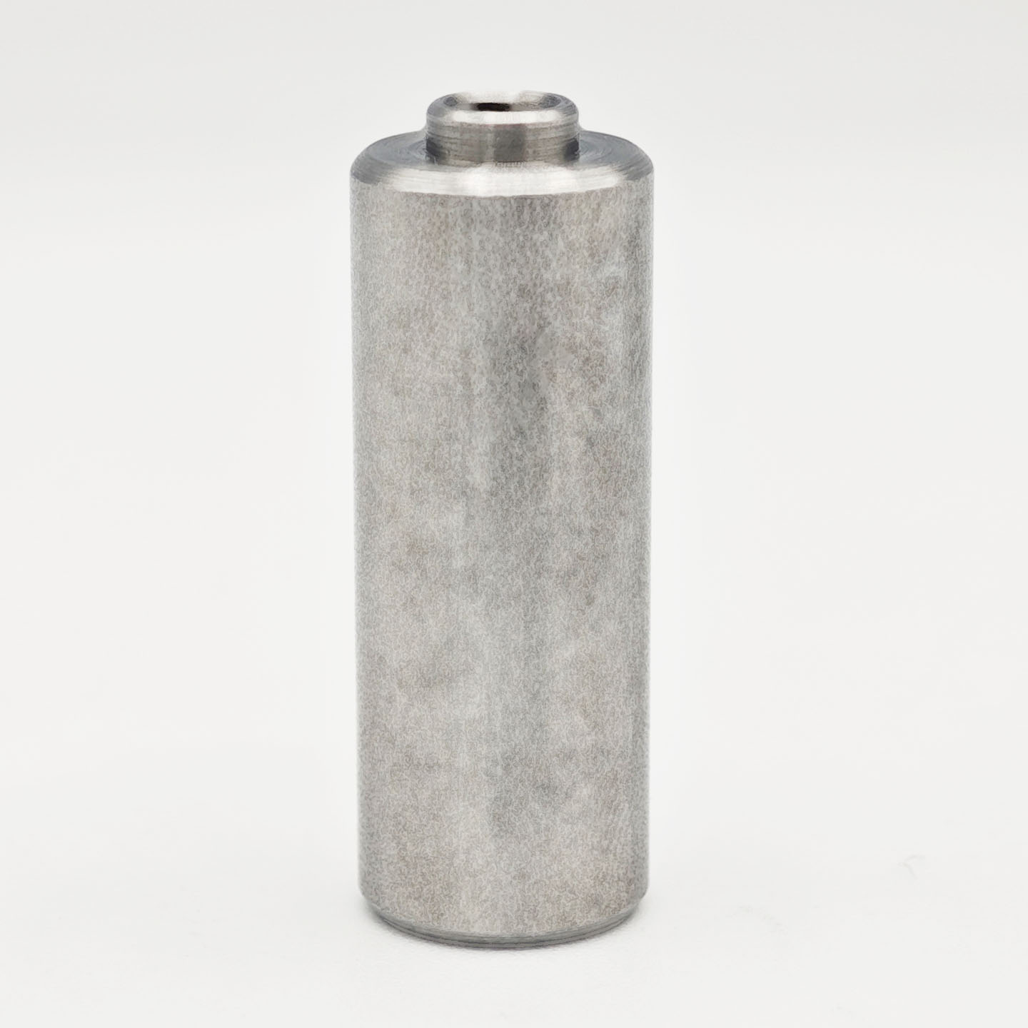 Stainless steel nut stud with internal thread and cylindrical locating pin