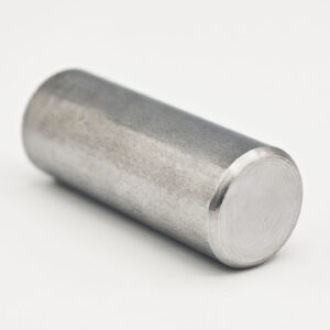 Stainless steel nut stud with internal thread and cylindrical locating pin