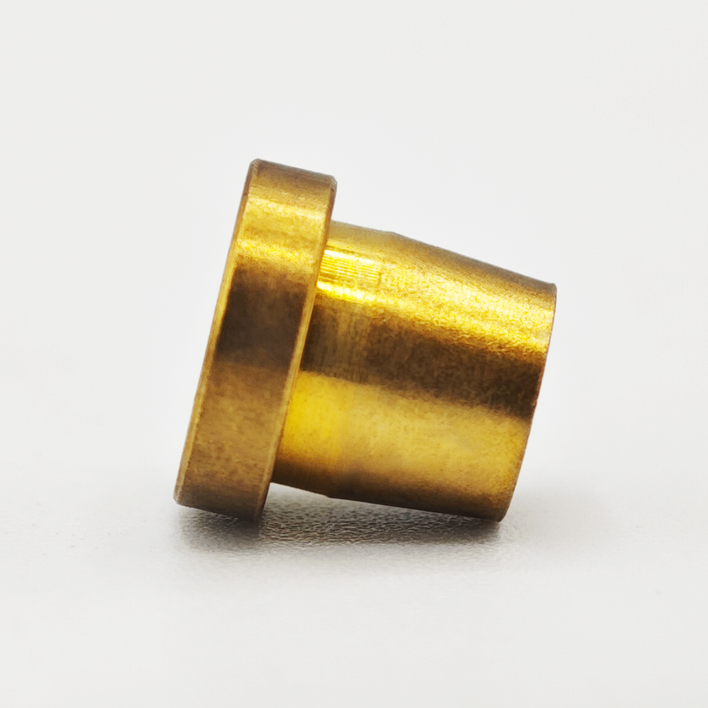 T-shaped flange brass bushing with edge limit copper shaft sleeve, self-lubricating and wear-resistant, special for plastic embedding, non-standard precision turning customized