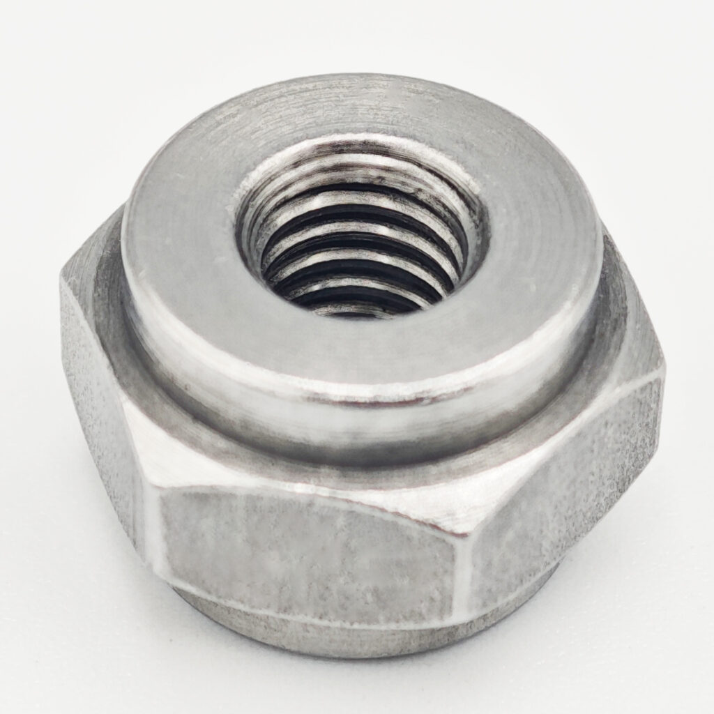 Carbon steel hex nut with through hole, self-locking, anti-loose, high temperature resistant, vibration resistant, anti-back nut, special fastener for mechanical equipment