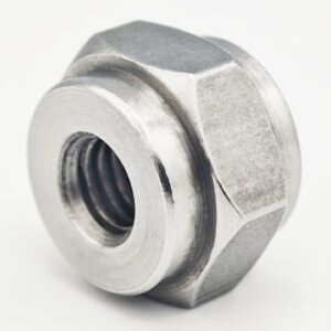 Carbon steel hex nut with through hole, self-locking, anti-loose, high temperature resistant, vibration resistant, anti-back nut, special fastener for mechanical equipment