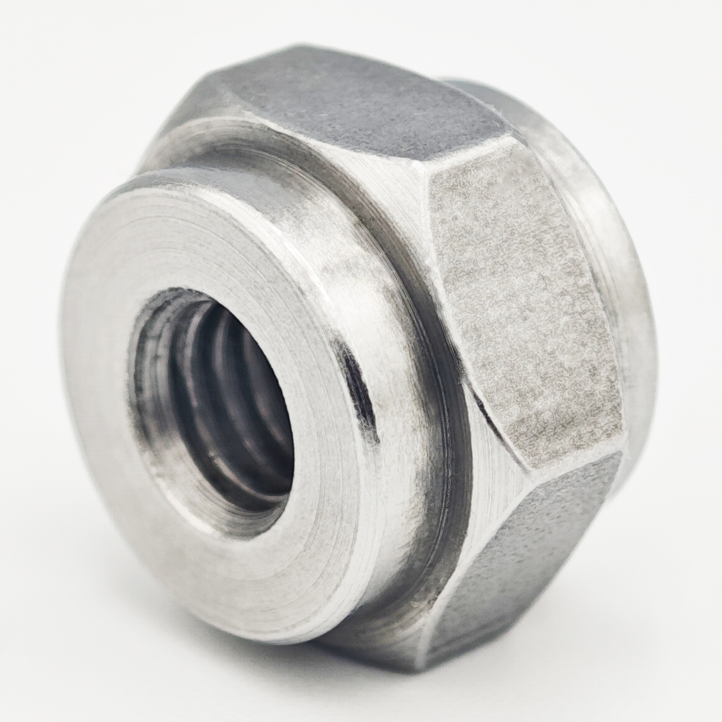 Carbon steel hex nut with through hole, self-locking, anti-loose, high temperature resistant, vibration resistant, anti-back nut, special fastener for mechanical equipment