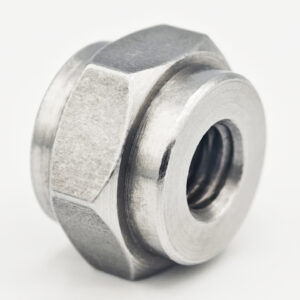 Carbon steel hex nut with through hole, self-locking, anti-loose, high temperature resistant, vibration resistant, anti-back nut, special fastener for mechanical equipment
