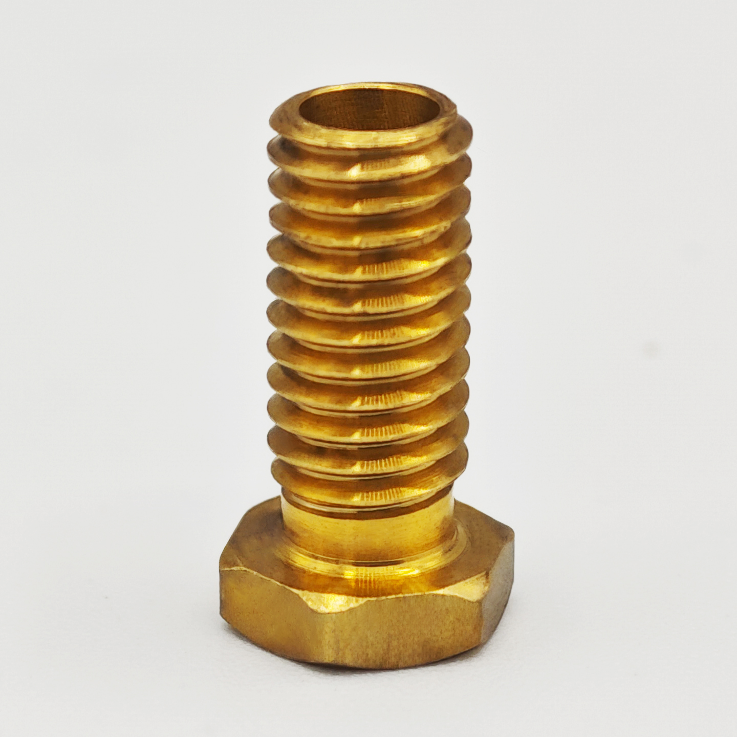 Brass hexagonal hollow bolt, hollow threading screw, air passage bolt, hexagonal hollow bolt