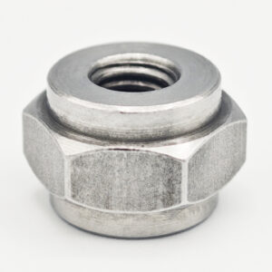 Carbon steel hex nut with through hole, self-locking, anti-loose, high temperature resistant, vibration resistant, anti-back nut, special fastener for mechanical equipment